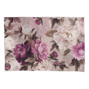 Roses Light Background: Vintage Watercolor Pillowcase