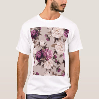 Roses Light Background: Vintage Watercolor T-Shirt