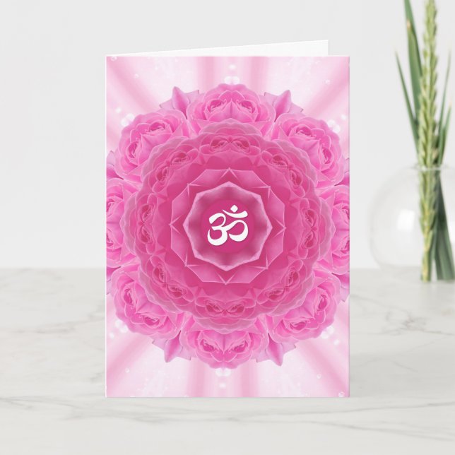 Roses Mandala, Greeting Card (Front)