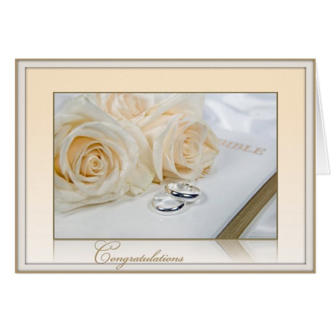 Roses mariages Sur La Sainte Bible (Devant horizontal)