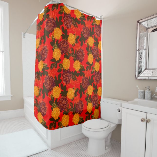 Roses modern bold red (In Situ)