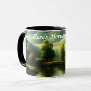 Rose's Morning Coffee Personalized Customizable Mug