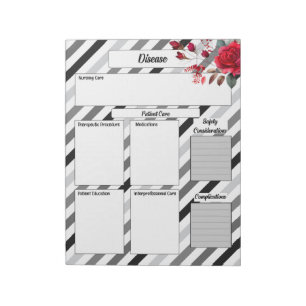 Roses n Stripes _ Disease Temp 2 Notepad