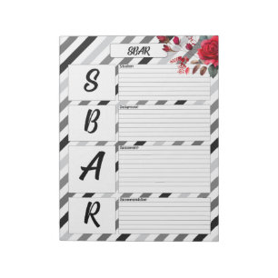 Roses n Stripes _ SBAR Temp Notepad
