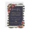 Roses Navy Stripes and Gold Bridesmaids Invitation