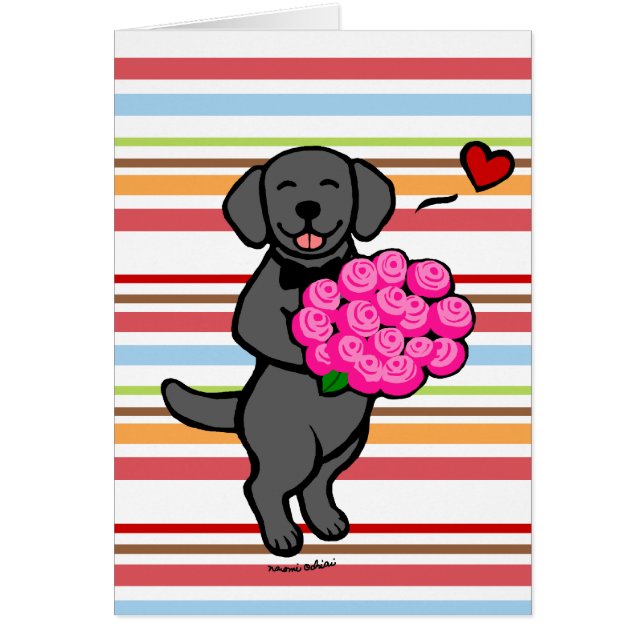 Roses noirs de bande dessinée de Labrador (Devant)