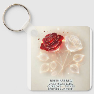 Roses of Light and Love Keychain