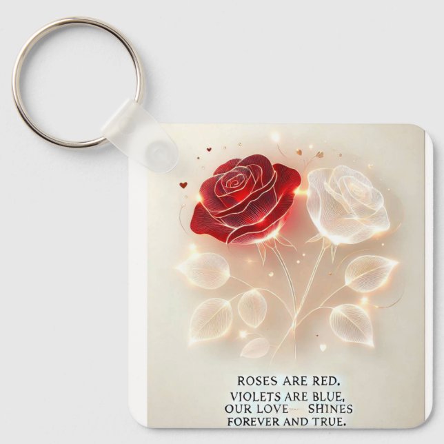 Roses of Light and Love Keychain (Front)