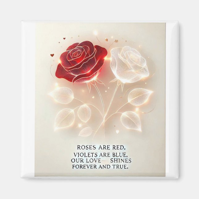 Roses of Light and Love Magnet (Front)