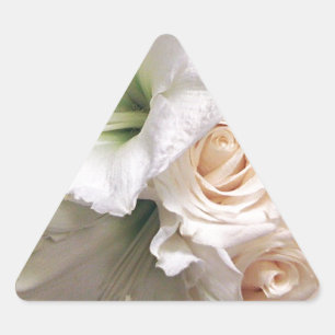Roses of Love Lilies of Life_ Triangle Sticker