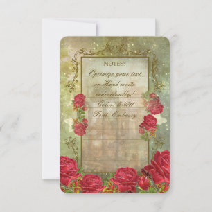 ROSES OF ROME ~ Invitation Card