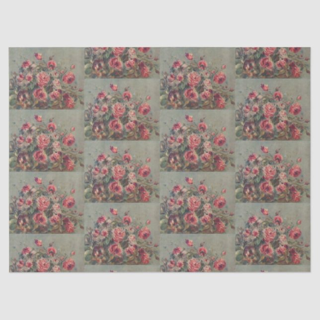 Roses of Vargemont by Pierre-Auguste Renoir Tissue Paper (Front)