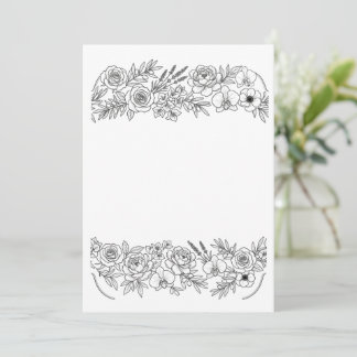 Roses, Olive Branches and Lavender Invitation