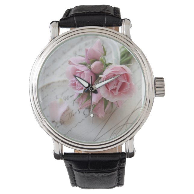 roses on 18th century page watch (Front)