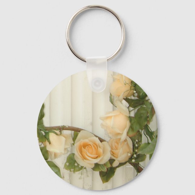Roses On Column Keychain (Front)