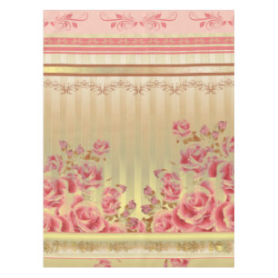 ROSES ON GOLD ~ Table Cloth