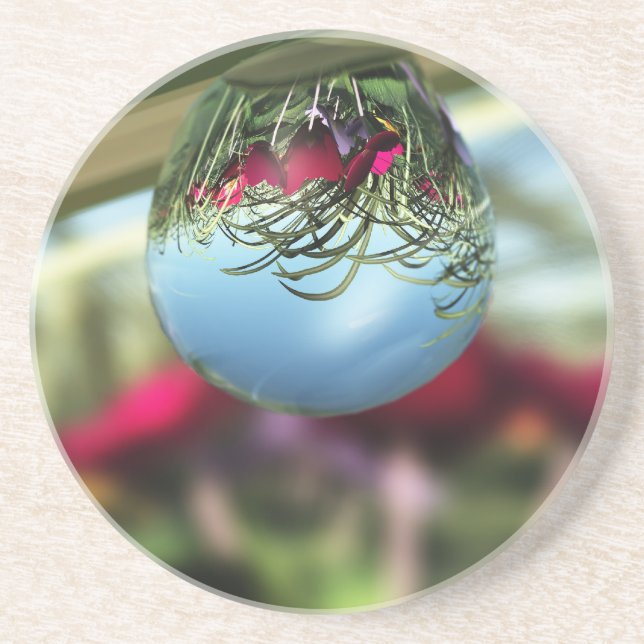 Roses on Raindrops Coaster (Front)