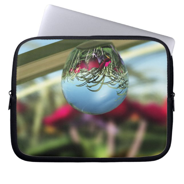 Roses on Raindrops Laptop Sleeve (Front)