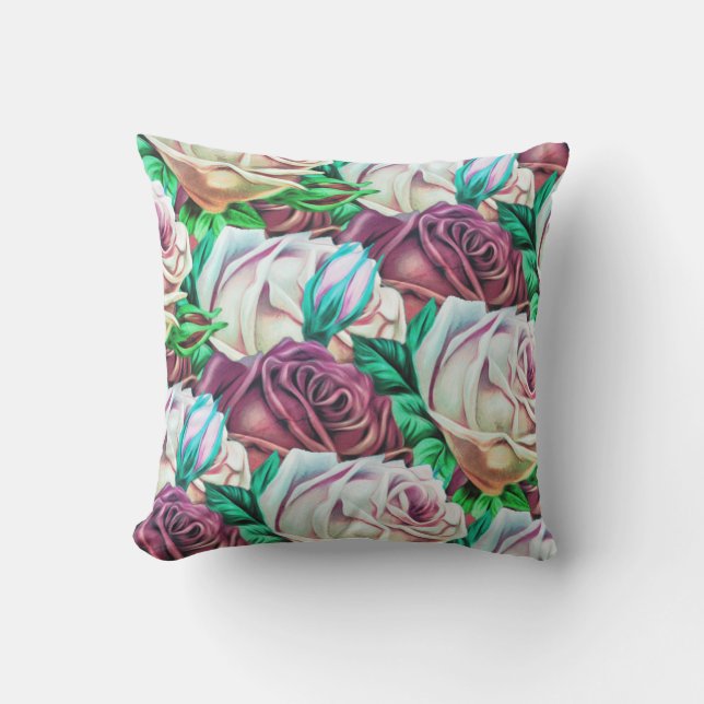 Roses  outdoor pillow (Front)