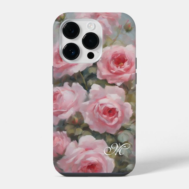 Roses Painted Pink iPhone Case (Back)