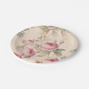 Roses Paper Plate
