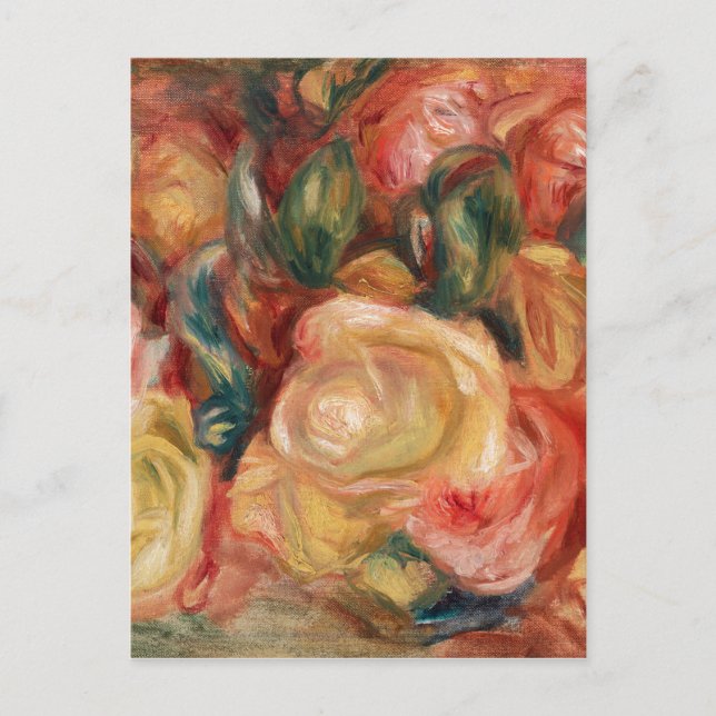 Roses par Renoir Impressionist Painting Carte post (Devant)
