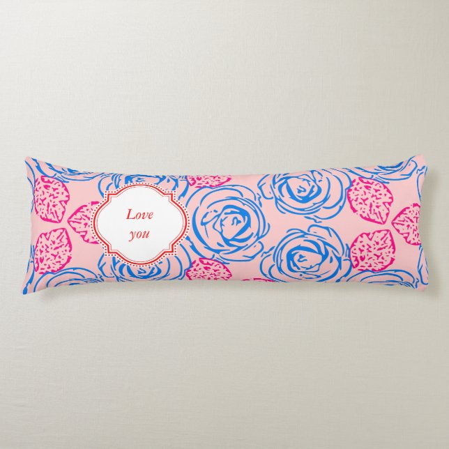 Roses pattern body pillow (Front)