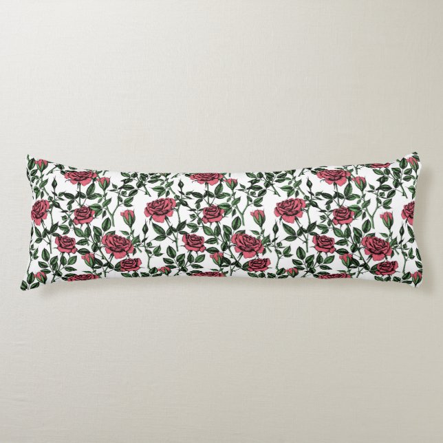 Roses pattern body pillow (Front)