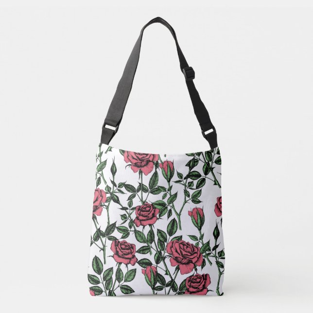 Roses pattern crossbody bag (Front)