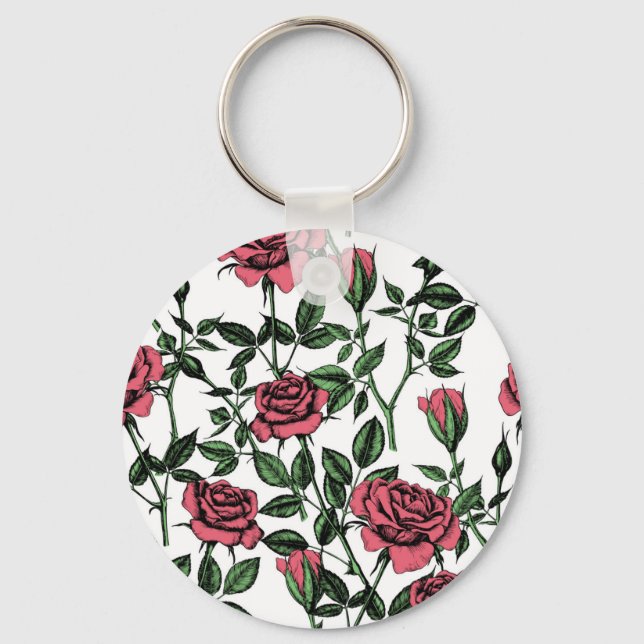 Roses pattern keychain (Front)