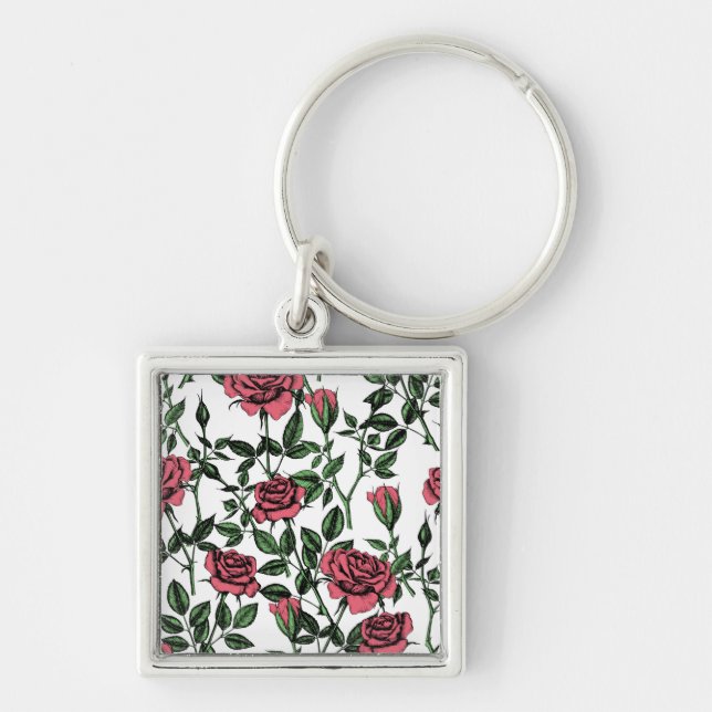 Roses pattern keychain (Front)