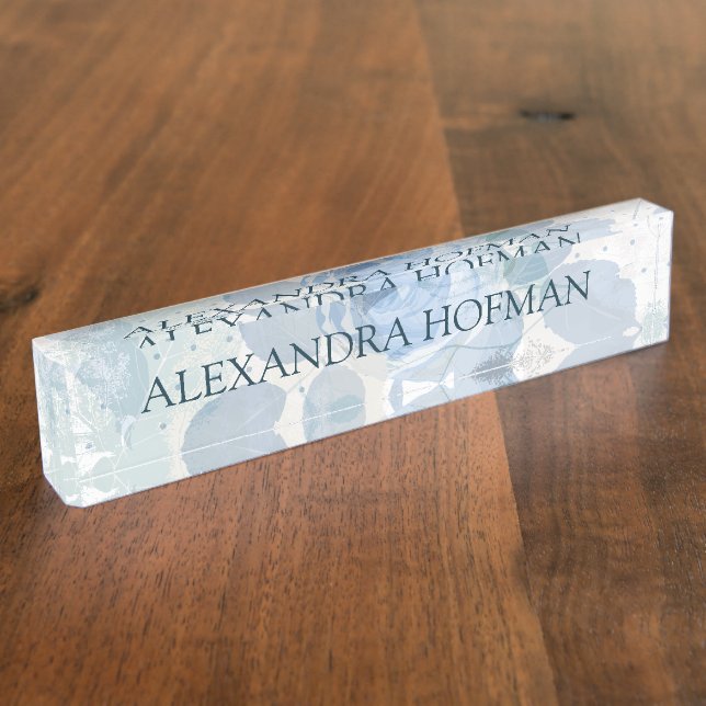Roses pattern luxury nameplate (Side)