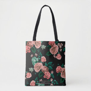Roses Pattern Tote Bag