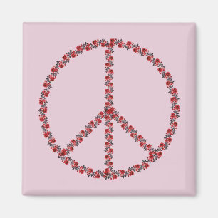 Roses Peace Sign Magnet
