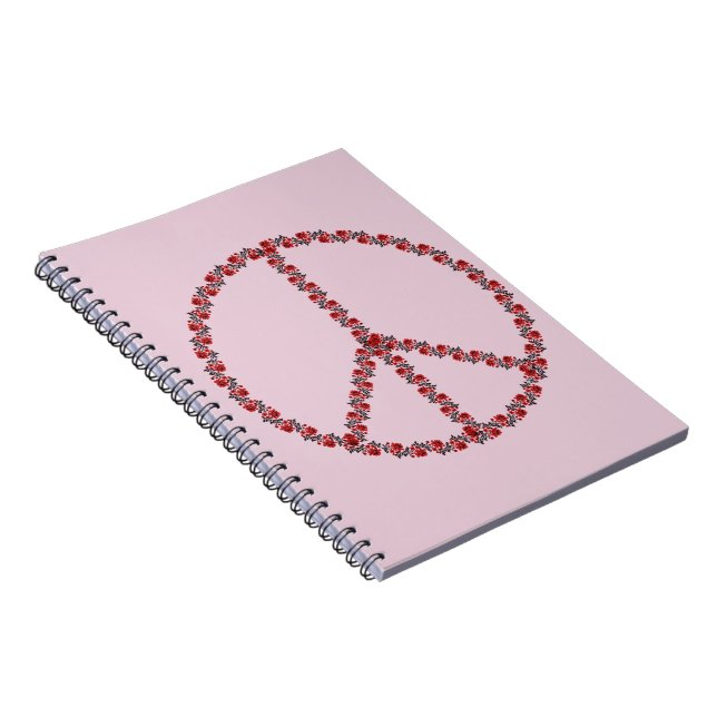 Roses Peace Sign Notebook (Right Side)