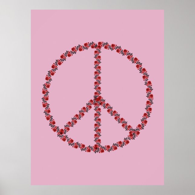Roses Peace Sign Poster (Front)