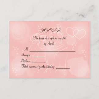 Roses Peach RSVP Card
