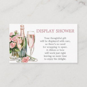 Roses Pearls and Prosecco Bridal Display Shower Enclosure Card