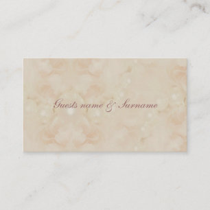 Roses pearls pink seating name tags for weddings