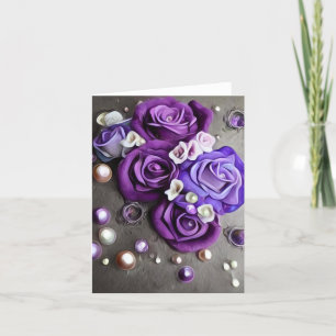 Roses & Pearls Thank You Card
