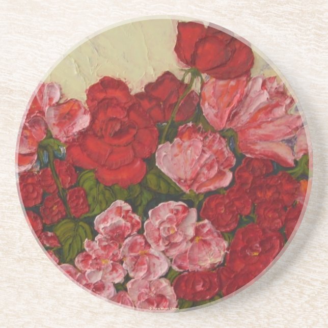 Roses & Peonies Coaster (Front)