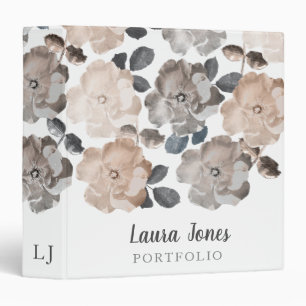 Roses Personalized Art Styling Office Portfolio Binder