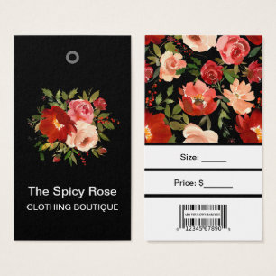 Roses personnalisés avec des étiquettes de prix de
