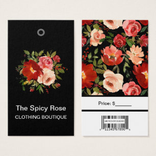 Roses personnalisés avec des étiquettes de prix de