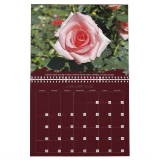 Roses Photography Inspirational Quote Calendar