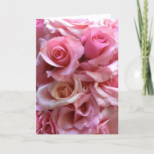 Roses pink Valentine's Day Holiday Card