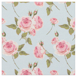 Roses & Polka Dots Pattern Fabric