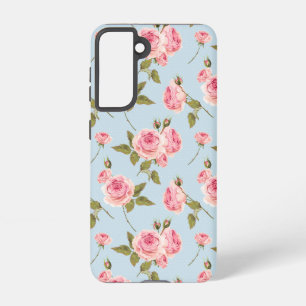 Roses & Polka Dots Pattern Samsung Galaxy Case
