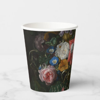 Roses Poppies and Other Flowers - Rachel Ruysch Paper Cups