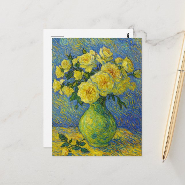 Roses Postcard (Front/Back In Situ)